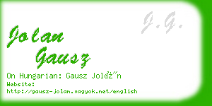 jolan gausz business card